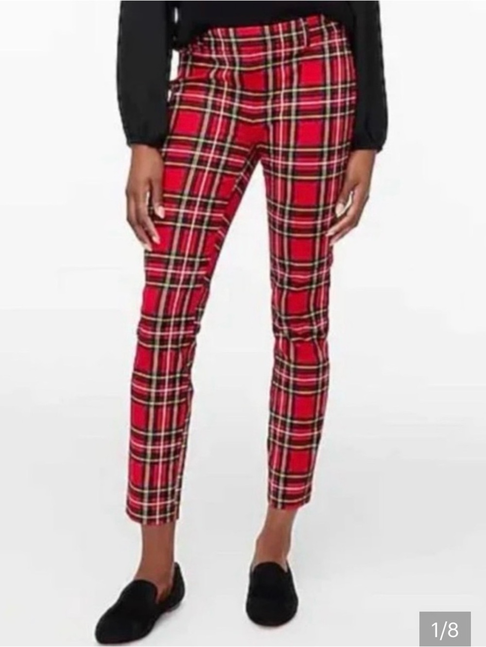 NWOT J. CREW Stewart Tartan Plaid WINNIE Pant Size 14 Christmas